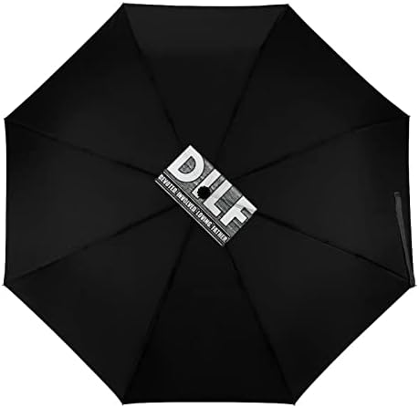DILF Adanmış Dahil Sevgi Dolu Baba Kompakt Otomatik Katlanır Şemsiye Rüzgar Geçirmez Seyahat Çantası Şemsiye Erkekler Kadınlar
