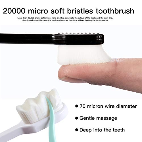 6 ADET Yükseltilmiş Ekstra yumuşak diş İpi Diş Fırçası Ultra yumuşak kıllı Hassas Diş Fırçası Manuel Mikro Nano Diş fırçası