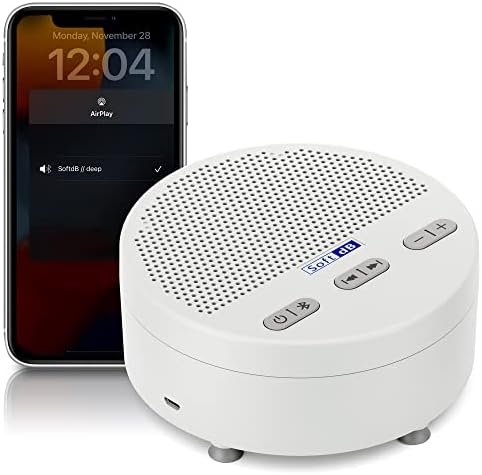 Yumuşak dB ile Derin Beyaz Gürültü Makinesi ve Kablosuz Bluetooth Hoparlör-Taşınabilir Beyaz Gürültü Makinesi, Döngüsüz Ses,