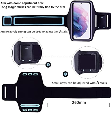 Galaxy A20 Durumda, Su geçirmez Spor Koşu Spor Kol Bandı Kılıf samsung için şarj kablosu ile A20 (6.4) Gümüş