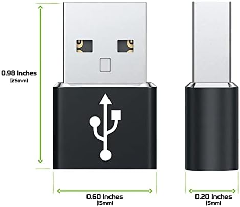 USB-C Dişi USB Erkek Hızlı Adaptör Şarj Cihazı, senkronizasyon, Klavye, Fare, Zip, Gamepad, pd(2 paket)Gibi OTG Cihazları