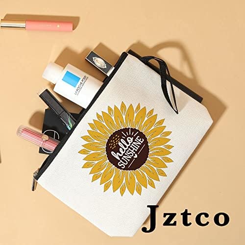 Jztco İlham Ayçiçeği Hediyeler Kadınlar için Sunshine Hediyeler Estetik Makyaj Çantası Doğum Günü Hediyeleri Kadınlar Kızlar
