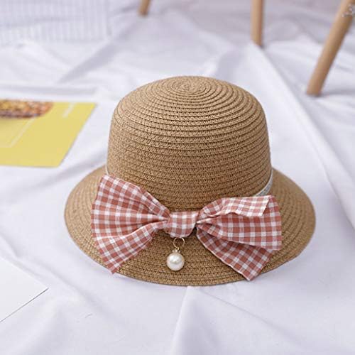 Çocuklar yaz Saman İlmek Plaj Güneş Koruma şapkaları Kızlar için Kırmızı fötr şapkalar çocuklar için