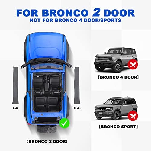 BEEGROW 2 adet Bronco Kapı Eşiği Koruyucu Araba Kapı Eşiği Muhafızları Ford Bronco Aksesuarları 2021 2022 2023 2 Kapı Araba