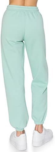 Calı1850 kadın Premium Bulut Polar Sweatpants-İpli Elastik Bel Yumuşak Rahat Rahat Pantolon