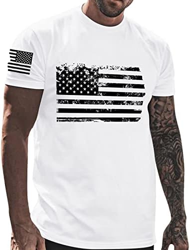 Vatansever Gömlek Erkekler için, Amerika Vatansever Bayrağı erkek Gömlek, Erkek Vatansever T Shirt Kısa Kollu 4th Temmuz