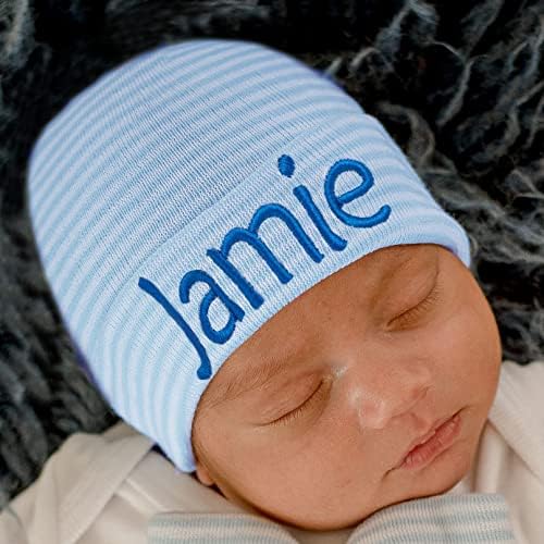 Melondipity Kişiselleştirilmiş Bebek Hastane Şapkası-Bebekler, Yenidoğan, Erkek Çocuklar için Sıcak Bere Kap-Kış için Özelleştirilmiş