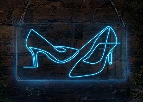 Ancfun Highheels ayakkabı kadın moda Neon Burcu, El yapımı EL tel Neon ışık burcu, ev dekor duvar sanatı, turuncu