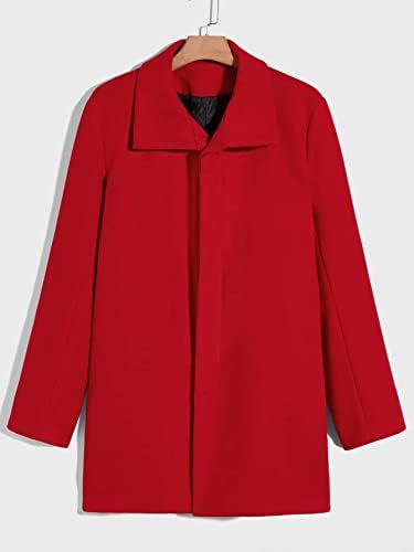 POKENE Ceketler Erkekler için Ceketler Erkekler Katı Yaka Boyun Palto Ceketler Erkekler için (Renk: Kırmızı, Boyut: Orta)