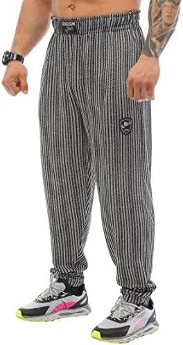 Erkek Gevşek Fit Sweatpants Cepler, Nefes Yaşam Tarzı Spor Kas Pantolon, Artı Boyutu eşofman altları