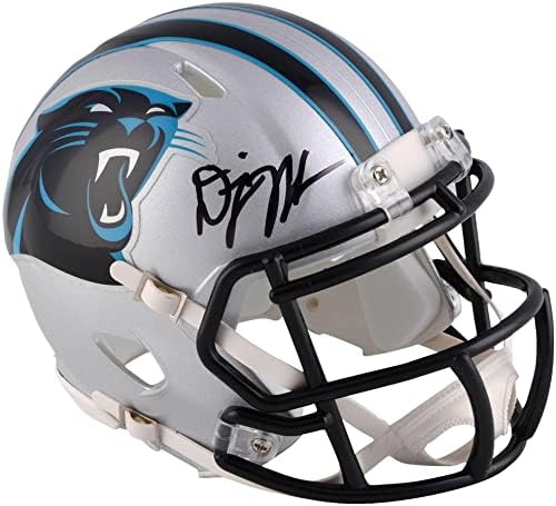 DJ Moore Carolina Panthers İmzalı Riddell Speed Mini Kask - İmzalı NFL Mini Kasklar