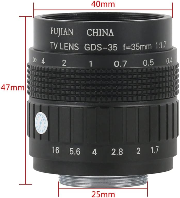 Mikroskop Aksesuarları 1080P 60FPS Endüstriyel Mikroskop Kamera, 35mm Lens Kiti Laboratuar Sarf Malzemeleri (Renk: 35mm Lens)