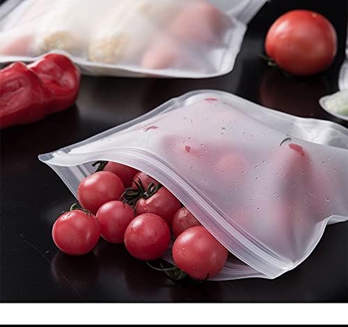 Yeniden kullanılabilir Galon dondurucu torbaları - 6 Paket EKSTRA KALIN 1 SIZDIRMAZ Depolama Marine Gıda ve Meyve Tahıl Sandviç