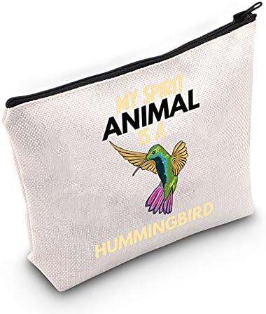 LEVLO Komik Hummingbird Kozmetik Makyaj Çantası Hummingbird Lover Inspired Hediye Benim Ruh Hayvan Bir Hummingbird Makyaj