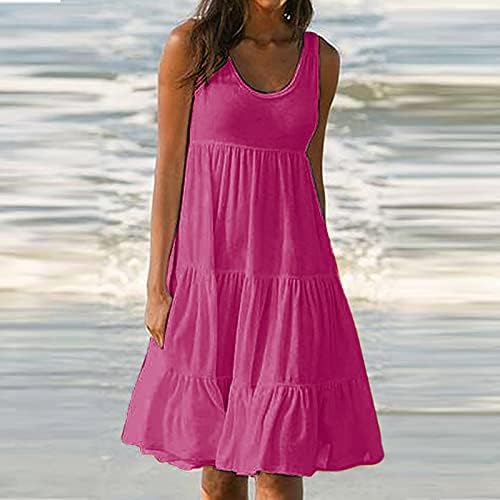 Bayan Elbiseler Kolsuz bir çizgi elbise Yaz Rahat T Shirt Elbiseler Boho Çiçek Baskı Plaj Elbise Kısa Kollu Sundress