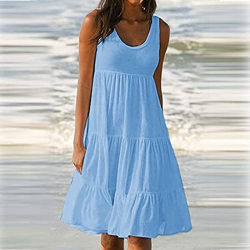 Bayan Elbiseler Kolsuz bir çizgi elbise Yaz Rahat T Shirt Elbiseler Boho Çiçek Baskı Plaj Elbise Kısa Kollu Sundress