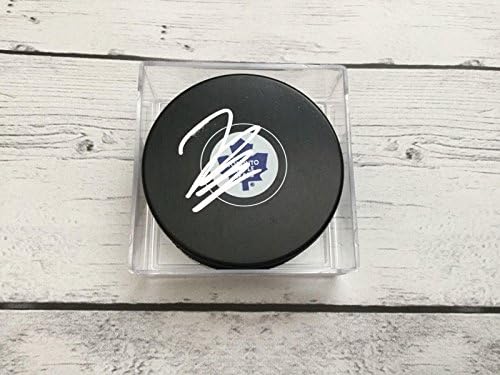 Jonathan Bernier İmzalı Toronto Maple Leafs Hokey Diski İmzalı NHL b-İmzalı NHL Diskleri