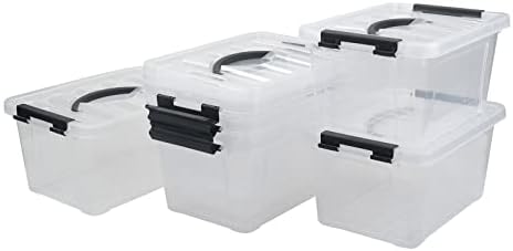 Ortodayes 6'lı Paket Küçük Şeffaf Saklama Kutuları, Kapaklı Plastik Kutu, 5,5 Litre