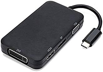 4'ü 1 arada USB-C USB 3.1-HDMI Dijital AV DVI VGA DP DisplayPort Adaptörü, 0,2 m