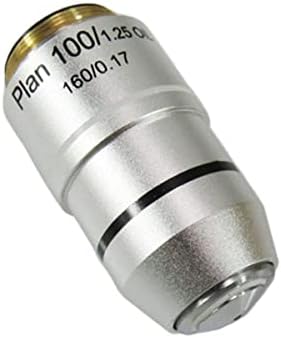 Laboratuvar Mikroskop Ekipmanları Biyolojik Planı Renksiz Objektif Lens Mikroskop Aksesuarları (Renk: 100 Kez (Yağ Merceği))