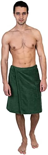 TowelSelections erkek şal ayarlanabilir pamuk kadife duş bornoz şal spor salonu vücut örtbas elbise