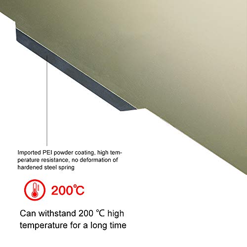 220×220mm yay çeliği PEI Yatak plakası,ısı direnci, Çıkarılabilir, Esnek Levha, Manyetik Yapı Yüzeyi, Yükseltme Platformu