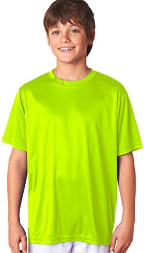 A4 Büyük Erkek Soğutma Ekip Boyun T-Shirt, Emniyet Sarı, Büyük