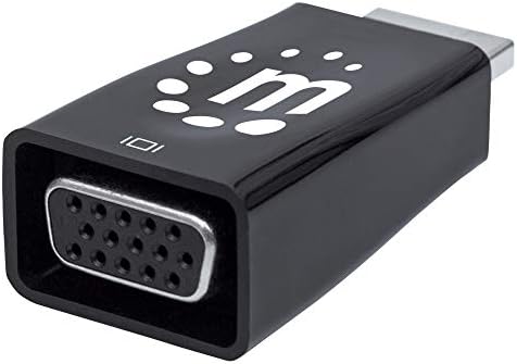 Manhattan Ürünleri HDMI-VGA Mikro Dönüştürücü, Sesli HDMI Erkek-VGA Dişi, İsteğe Bağlı USB Mikro-B Güç Bağlantı Noktası,