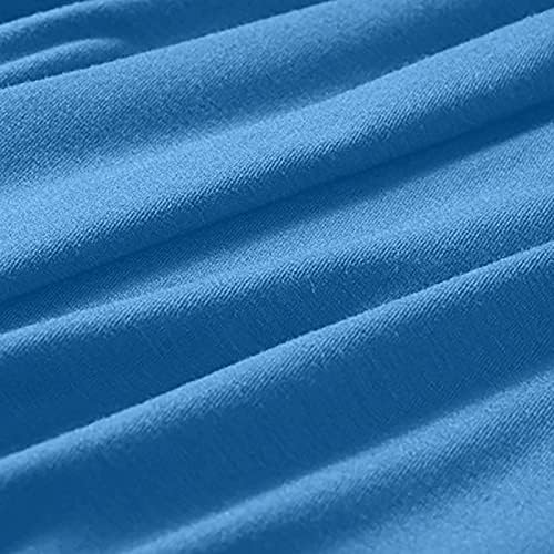 Açık Mavi Salon Bluz Bayanlar Sonbahar Yaz Kısa Kollu %2023 Pamuk Ekip Boyun Tekne Boyun Düz Üst Tshirt Genç Kızlar için