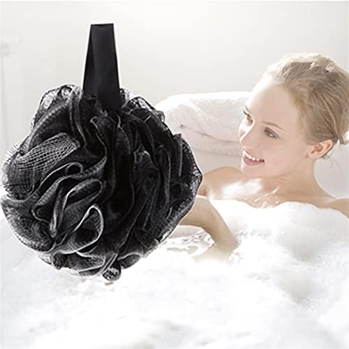 MABEK duş fırçası Vücut Bambu Kömür Banyo Topu Siyah Duş Lif Kabağı Sünger Örgü Puf vücut kesesi