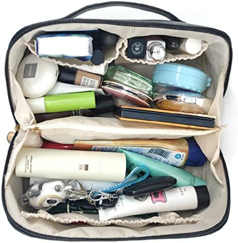 Makyaj Çantası makyaj çantası Kadınlar için Küçük Seyahat Tuvalet Kiti Suya Dayanıklı Tıraş Çantası Yıkama Çantası Siyah