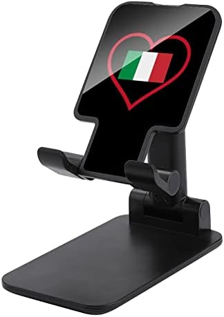İtalyan Kırmızı Kalp Baskılı Katlanabilir Masaüstü cep telefon tutucu Ayarlanabilir Stand Masası Aksesuarları Seyahat Ofis