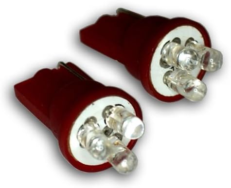 Tuningpros LEDGB-T10-R3 Torpido Gözü LED Ampuller T10 Kama, 3 LED Kırmızı 2'li Set