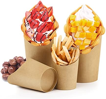 Alipis Baharatlı Aperatifler Sandviç kutu konteyner 50 Adet Patates Kızartması Tutucu Kraft Kağıt Fransız Kızartma Bardak