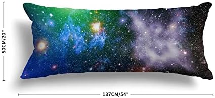 UTF4C Yıldız Gezegen Galaxy Vücut Yastık Kapak Pamuk 20 x 54 Yetişkinler Yumuşak Fermuarlı Yastık Kılıfı Makinede Yıkanabilir