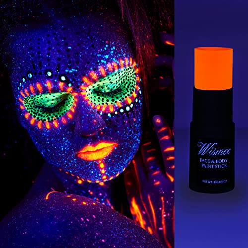 Wismee UV Neon Turuncu yüz boyası Sopa Toksik Olmayan Yağ Bazlı yüz makyajı vücut boyası Sopa Yüksek Pigmentli yüz boyası