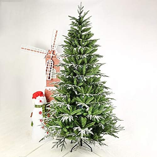 DULPLAY 5ft Premium Yapay Noel Ağacı Kar Akın Menteşeli Hissediyorum-Gerçek Katı Metal Bacaklar Tatil Dekorasyon için Aydınlatılmamış-Yeşil