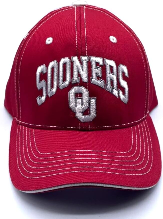 Oklahoma Üniversitesi Şapka Ayarlanabilir MVP Klasik Kap Kırmızı