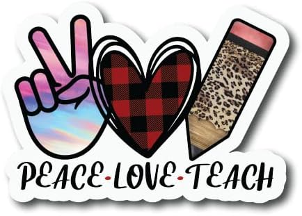 Barış Aşk Öğretmek / Öğretmen Vibes / Büyük Hediye Fikri / çıkartma / 2 Paket|5 İnç Çıkartmalar / S10418