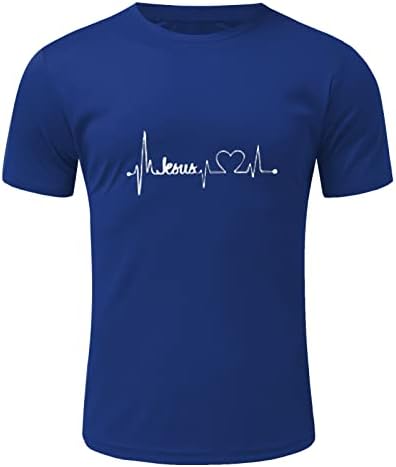 XXBR erkek Yaz Kısa Kollu T-Shirt Kalp Grafik Baskı Crewneck Temel T Gömlek Casual Gevşek Moda Egzersiz Tee Tops