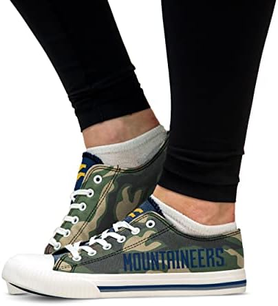 FOCO kadın NCAA Kolej Takımı Logosu Moda Düşük Üst kanvas sneaker Ayakkabı