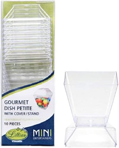 Lillian Masa Takımları Petite Mini Gurme Yemek-2 oz / Şeffaf / 10'lu Paket Plastik Serveware