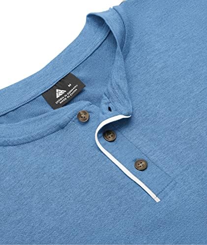 ZİTY Erkek Henley Gömlek Kısa kollu Temel düğmeli cepli t-shirt Düz Renk Henley Gömlek Erkekler için