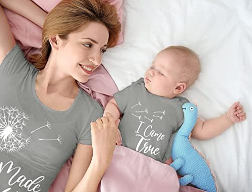 QLIPIN Anne ve Ben Eşleşen Gömlek Anne ve Bebek Eşleştirme Kıyafetler Karahindiba baskı t-shirt Bebek Anne Aile Kıyafet Seti