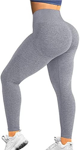 GYMSPT Dikişsiz Tayt Yüksek Bel Popo Kaldırma Tayt Bayan Spor Salonu Egzersiz Yoga Pantolon Karın Kontrol Sıkı Ganimet Tayt
